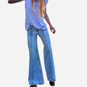 Y2K Low Rise Bell Botton Denim Jeans